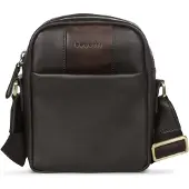 Bugatti schoudertas Ryan Crossbody Bag Brown donkerbruin