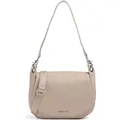 Mandarina Duck Leren schoudertas Mellow Leather Hunting Bag Warm Taupe