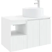 vidaXL Badkameraccessoireset, 2 stuks, wit, van houtvezel