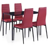 Prolenta Maison Exclusive - Eetset voor 5 personen, wijnrood