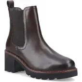 Hush puppies Gaia Leren Dames Chocolade geklede Chelsea Boots