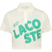 Lacoste Kort poloshirt met opdruk voor dames (Wit)