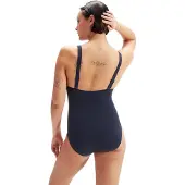 Speedo Eendelig zwempak voor dames met abstract bloemenpatroon (Marine, Rood)