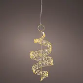 Lumineo Kersthanger spiraal met verlichting | 41 cm | Twinkle effect | 150 lampjes |