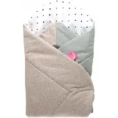 Motherhood Moederschap Babywikkeldoek met Kokos inleg - Vierkanten Roze