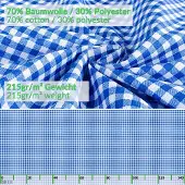 ANRO Tafelkleed Vichy ruit Blauw Ovaal 220x140cm Met sierband Afwasbaar Waterafstotend