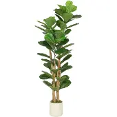 HOMCOM Kunstmatige Planten-Kunststof-50L x 50B x 150H cm-Groen