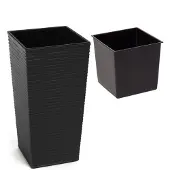 Lamela Finezja Pot Met Inzet 25x25x46,5cm Zwart