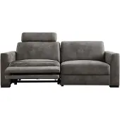 Pronto Wonen 3 zitsbank Muscolo - Grijs - Microleder -