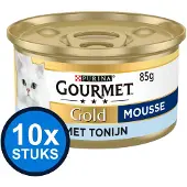 Gourmet 10x Gold - Mousse Tonijn - Kattenvoer Natvoer - 85g