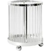 Eurofirany Decoratieve Kandelaar Amira Zilver 8x10cm Metaal Glas