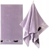 Zwoltex Luxe Badhanddoek Katoen Egpytisch Paars 30x50cm 400g/m²
