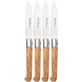 Laguiole En Aubrac Sauveterre 4S1C11OLI, Olive Wood, 4-delige steakmessenset