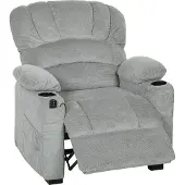 HOMCOM Power Recliner Chair-Polyester-96L x 90B x 105H cm-Grau