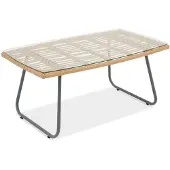 Garden Point Malta stalen salontafel beige