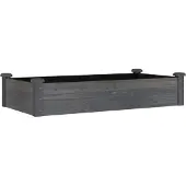 vidaXL Plantenbak verhoogd met voering 120x60x25 cm vurenhout grijs