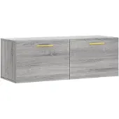 vidaXL Wandkast 100x36,5x35 cm bewerkt hout grijs sonoma eikenkleurig