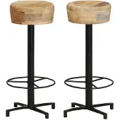 vidaXL Barkrukken 2 st 76 cm massief mangohout