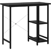 vidaXL Computerbureau, zwart, 80x40x72 cm, MDF en metaal