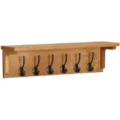 vidaXL Kapstok 60x16x16 cm massief eikenhout