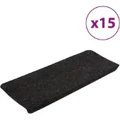 vidaXL Trapmatten zelfklevend 15 st 65x24,5x3,5 cm antracietkleurig