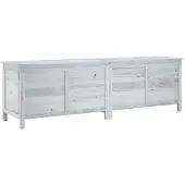 vidaXL Tuinkist, wit, 198,5 x 50 x 56,5 cm, massief grenenhout