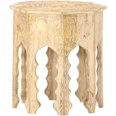 vidaXL Bijzettafel Ø48 cm massief mangohout
