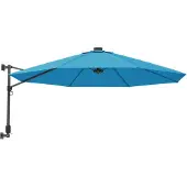 vidaXL Wandparasol 290 cm zeeblauw