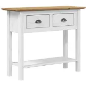 vidaXL Wandtafel BODO 91x35x74 cm massief grenenhout bruin