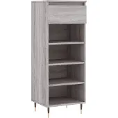 vidaXL Schoenenkast 40x36x105 cm bewerkt hout grijs sonoma