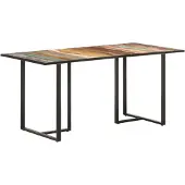 vidaXL Eettafel 160 cm massief gerecycled hout