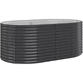 vidaXL Plantenbak 175x100x68 cm gegalvaniseerd staal antracietkleurig