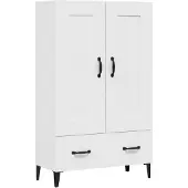 vidaXL Hoge kast 70x31x115 cm bewerkt hout wit
