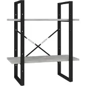 vidaXL Boekenkast met 2 schappen 60x30x70 cm bewerkt hout betongrijs