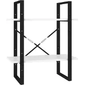 vidaXL Boekenkast met 2 schappen 60x30x70 cm bewerkt hout wit