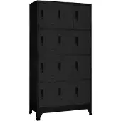 vidaXL Lockerkast 90x45x180 cm staal zwart