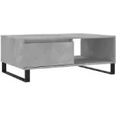 vidaXL Salontafel 90x60x35 cm bewerkt hout betongrijs