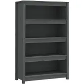 vidaXL Boekenkast 80x35x126 cm massief grenenhout grijs