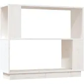 vidaXL Boekenkast/kamerscherm 80x25x70 cm massief grenenhout wit