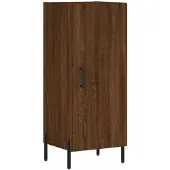 vidaXL Dressoir 34,5x34x90 cm bewerkt hout bruin eikenkleur