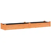 vidaXL Plantenbak verhoogd met voering 240x45x25 cm vurenhout bruin