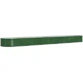 vidaXL Plantenbak 512x80x36 cm gegalvaniseerd staal groen