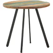 vidaXL Eettafel 80 cm massief gerecycled hout