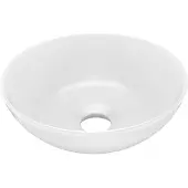 vidaXL Wastafel rond keramiek matwit