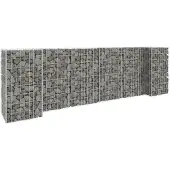vidaXL Gabion plantenbak H-vormig 260x40x80 cm staaldraad