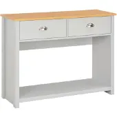 vidaXL Wandtafel 97x35x76 cm grijs