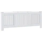 vidaXL Radiatorombouw 205 cm bewerkt hout wit