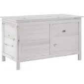 vidaXL Tuinbox 99x49,5x58,5 cm massief vurenhout wit