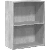 vidaXL Boekenkast met 2 schappen 60x30x76,5 cm bewerkt hout betongrijs