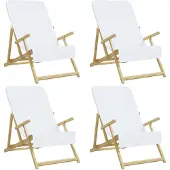 vidaXL Strandhanddoeken 4 st 400 g/m² 60x135 cm stof wit
